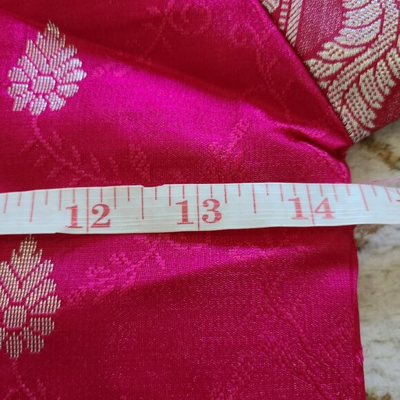 Girls 3-Piece Indian Lehenga Chohli Set Size 28 Pink & Black Embroidered Asmita - Picture 7 of 15